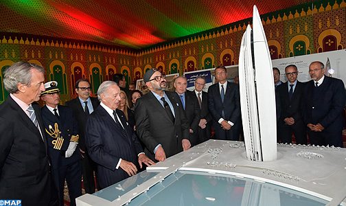 جلالة الملك يترأس حفل الإطلاق الرسمي لأشغال بناء “برج محمد السادس” رمز الإقلاع الاقتصادي لضفتي أبي راقراق